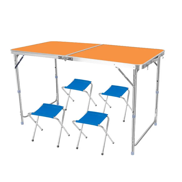 CHA-020 Aluminium portable desk folding picnic table height adjustable lightweight camping table and chairs set
