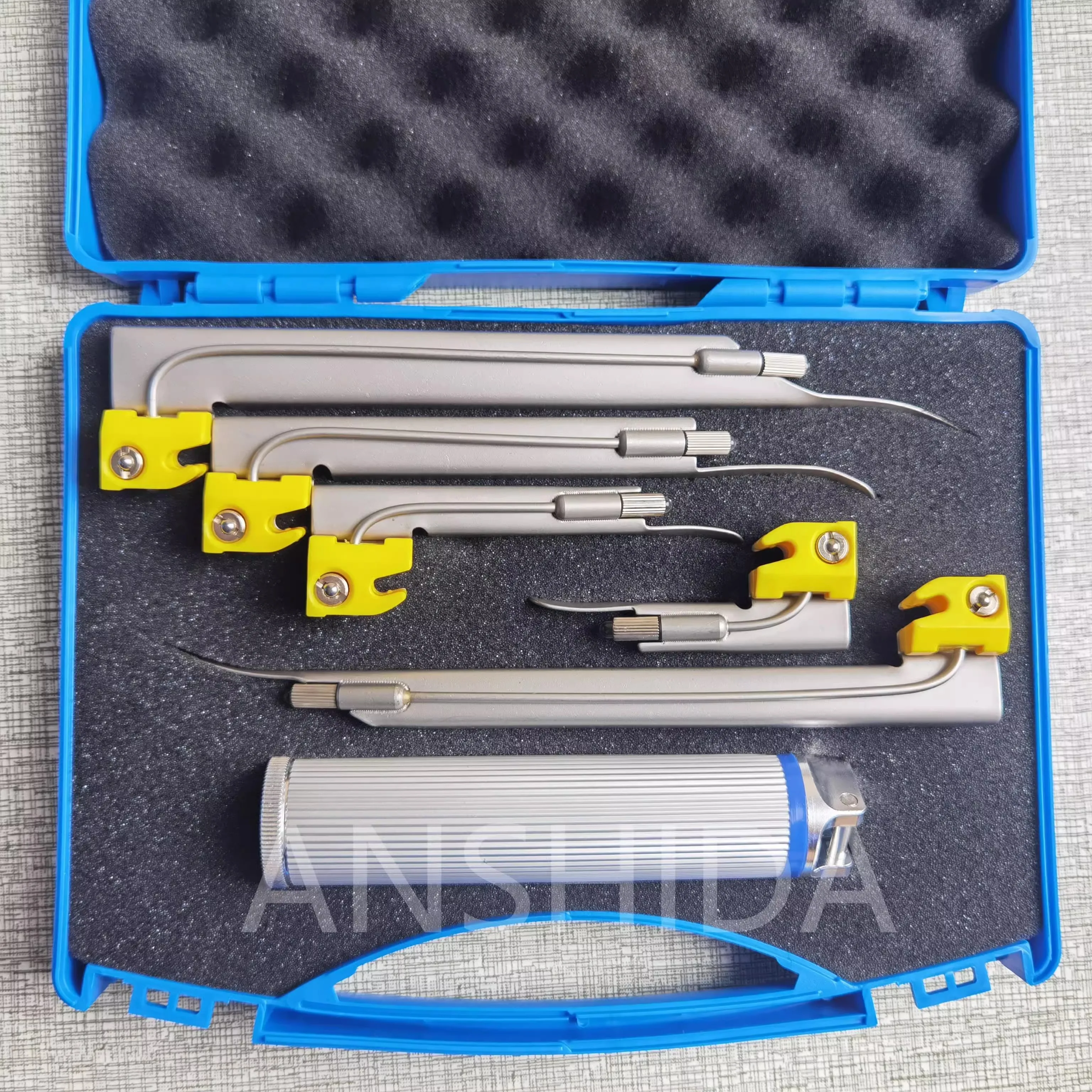 Anshida большой животный оптический светодиодный инструмент для обнаружения горла ветеринарный Ларингоскоп