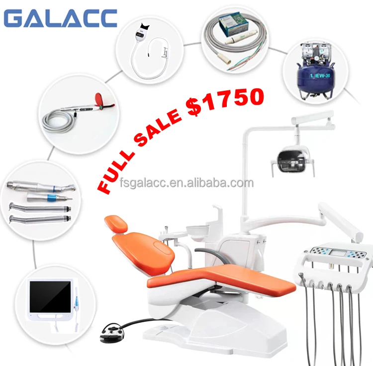 Dental Equipment Full Set Inbuilt Compressor Oral Camera Cushion Foot Control Led Lamp Medical Dental Chair For Dental
