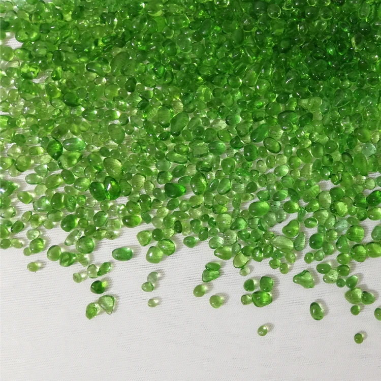 Wholesale Price 1-3mm Irregular Glass Pebble Beads For Swimming Pool