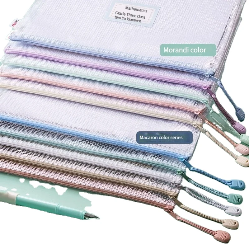 63479 прозрачная Сетчатая Сумка для документов на молнии для хранения писем