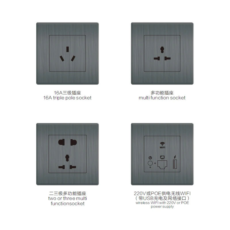 China Supplier  Voice Control 1/2/3/4 Gang  Power Smart Light White Way Touch No Neutral Wireless Wall Switches