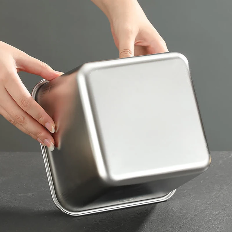 Stock Available Stainless Steel Food Spice Storage Jar Commercial Square Seasoning Box With Lid