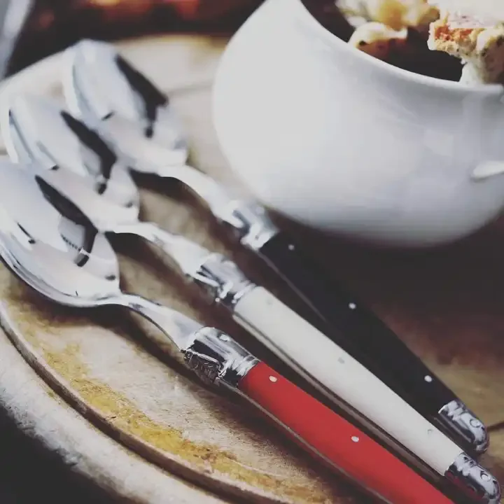 Kitchen Accessories Tool Steak Knives Forks Soup Spoons Laguiole Flatware Set