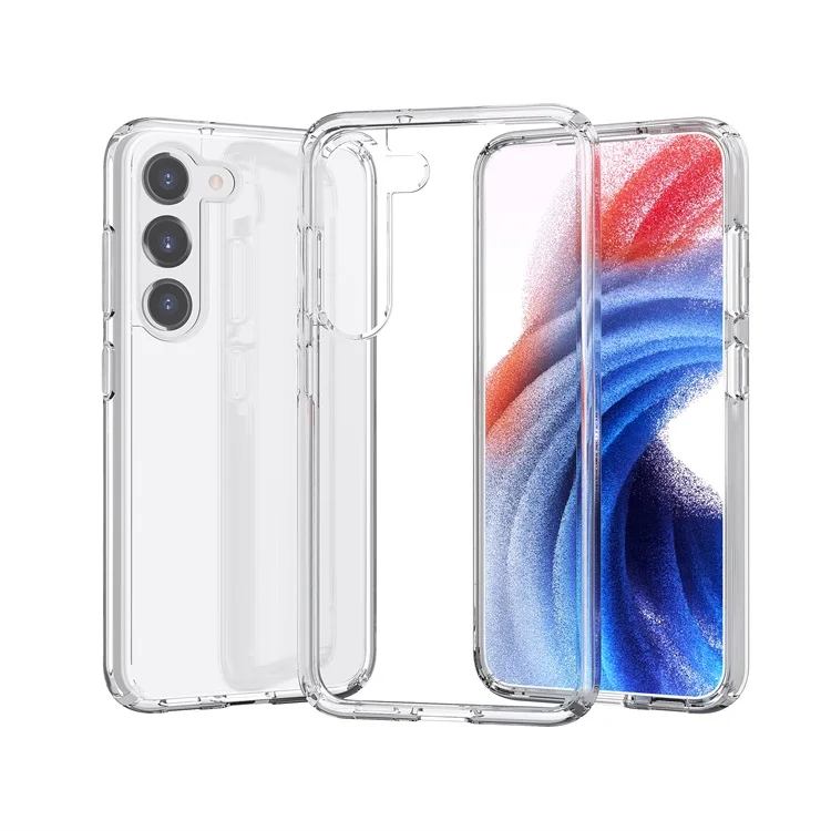 Colorful Custom Shockproof Transparent Clear Glitter TPU  Fashion PC Mobile Phone Case For Samsung s23