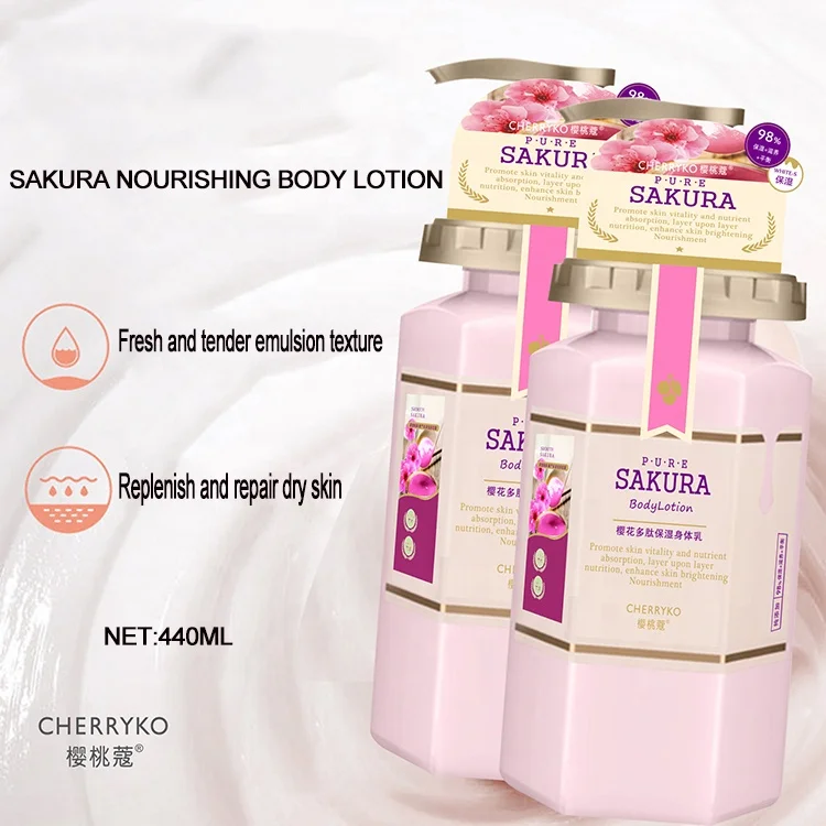 
CHERRY KO Best Body Lotion Japanese Cherry Blossom Body Brightening Body Lotion Cream 