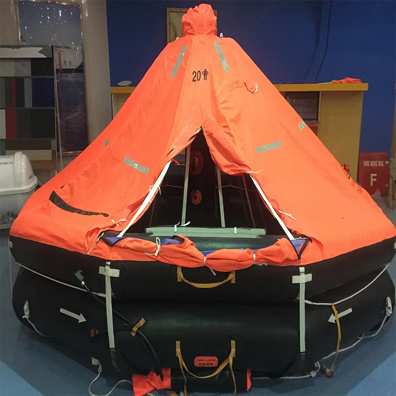 Marine D Type Life Raft Inflatable Davit Launched Liferaft with Emergency Pack Chinese Supplier