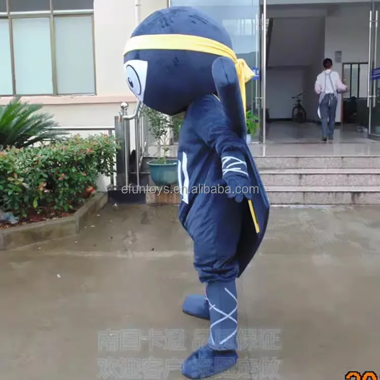 Efun MOQ 1 PC  Professional custom Adults size Ninja mascot Costume  for sale