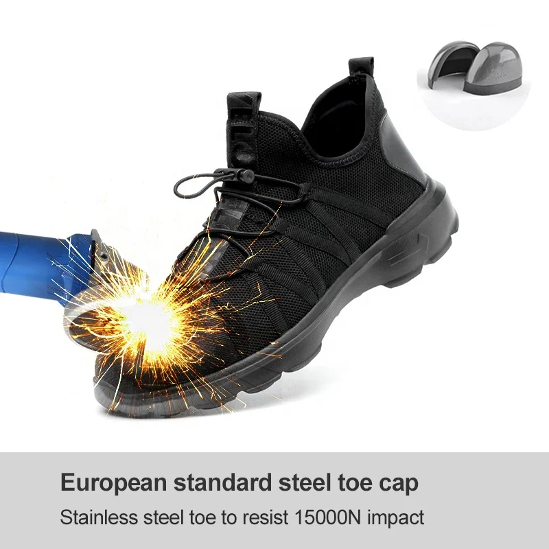Hot Sale Popular Sport Fashion Style Steel Toe and Steel Midsole Anti Piercing Anti Smashing Men Safety Shoes
