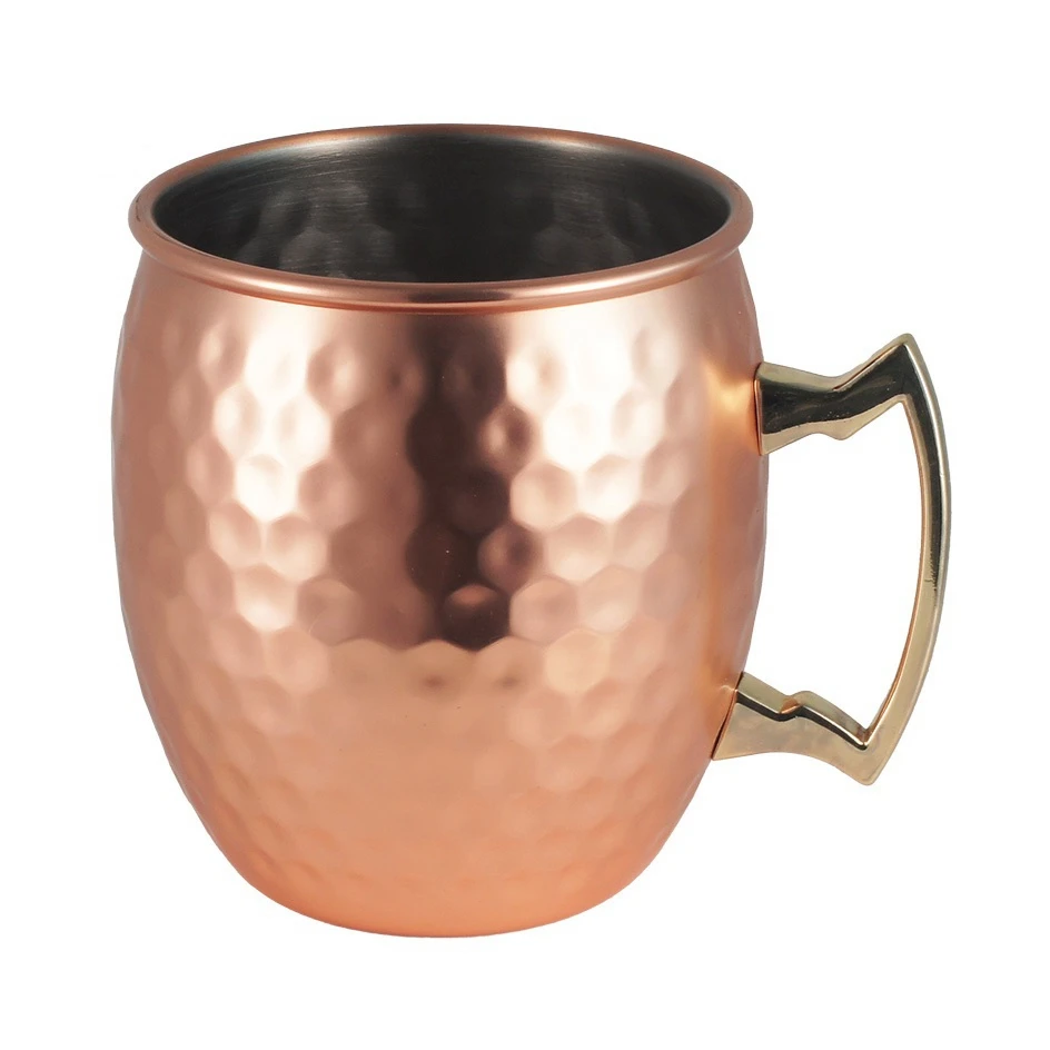
2021 New Pure Copper Mug Cup Moscow Mule Coffee Mug Beer Drinking Cocktail Camping Cup Copper Drink Bar Beer Cup 