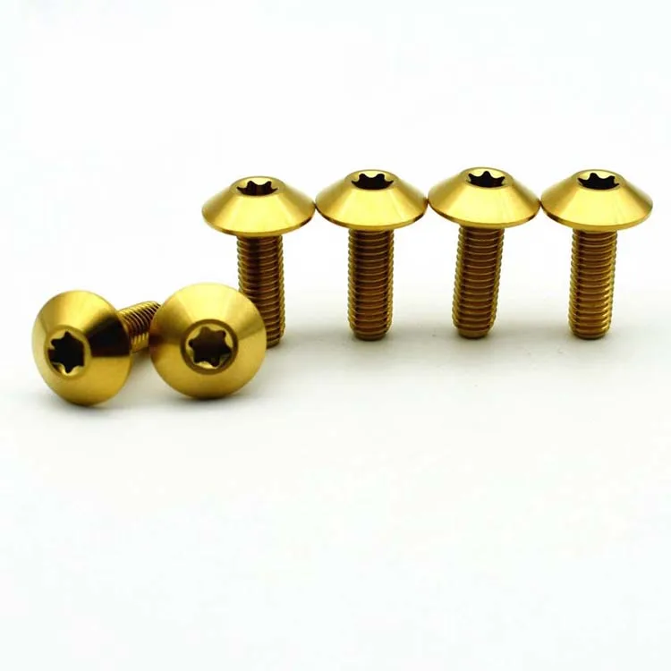 factory price m6x17x1.0mm Titanium truss head bolts titanium button head screw for motorcycle