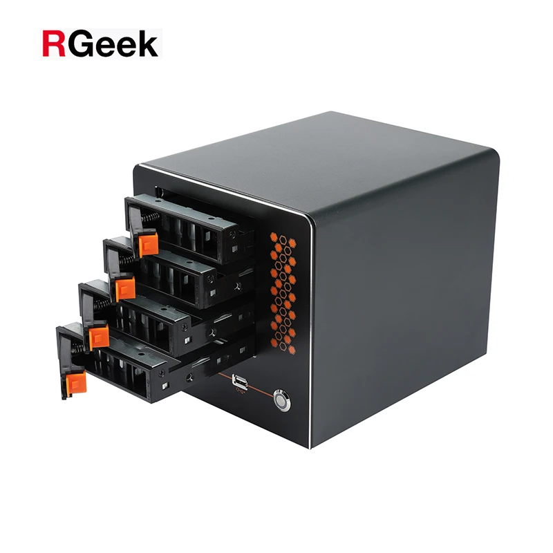 RGeek пользовательские NAS04A Nas чехол 4 Bay поддержка 3