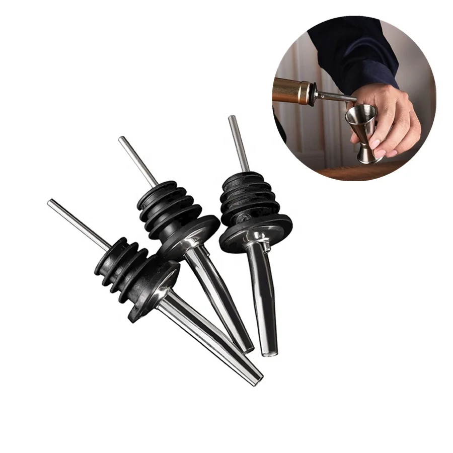 Liquor Pour Spout Flip Top Wine Bottle Stoppers Stainless Steel wine pourer aerator Wine Bottle Pourer