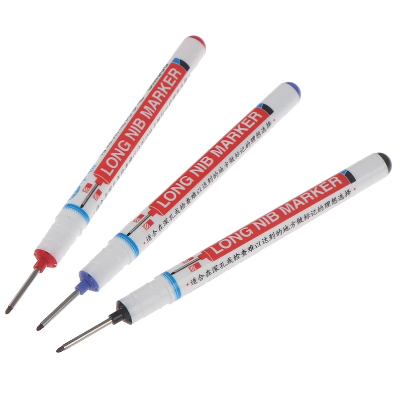 OEM 1PCS Long Nib Marker Pen 20MM Long Head Markers Woodworking Decoration Multi-purpose Deep Hole Marker Pens Woodworking Tool