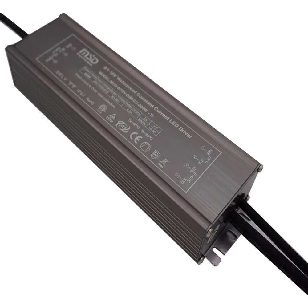 5 years warranty 200w 0-10V PWM constant current dimming led driver