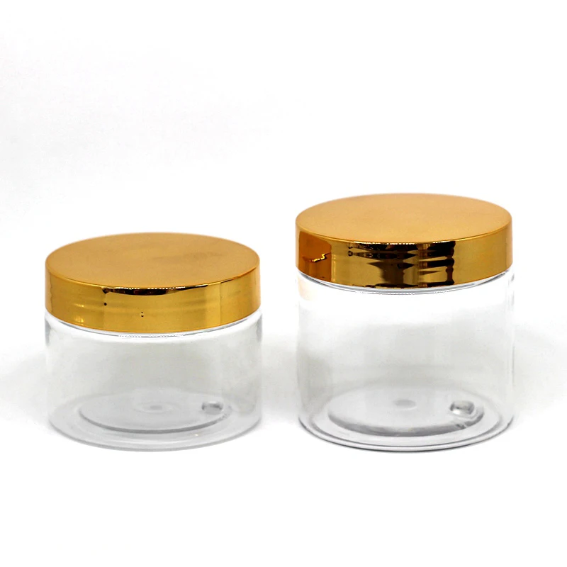 HOT SALE 150ml 250ml 500ml Amber Clear Black Cosmetic Packaging Containers Body Butter Hair Gel Container Plastic Pet Jars