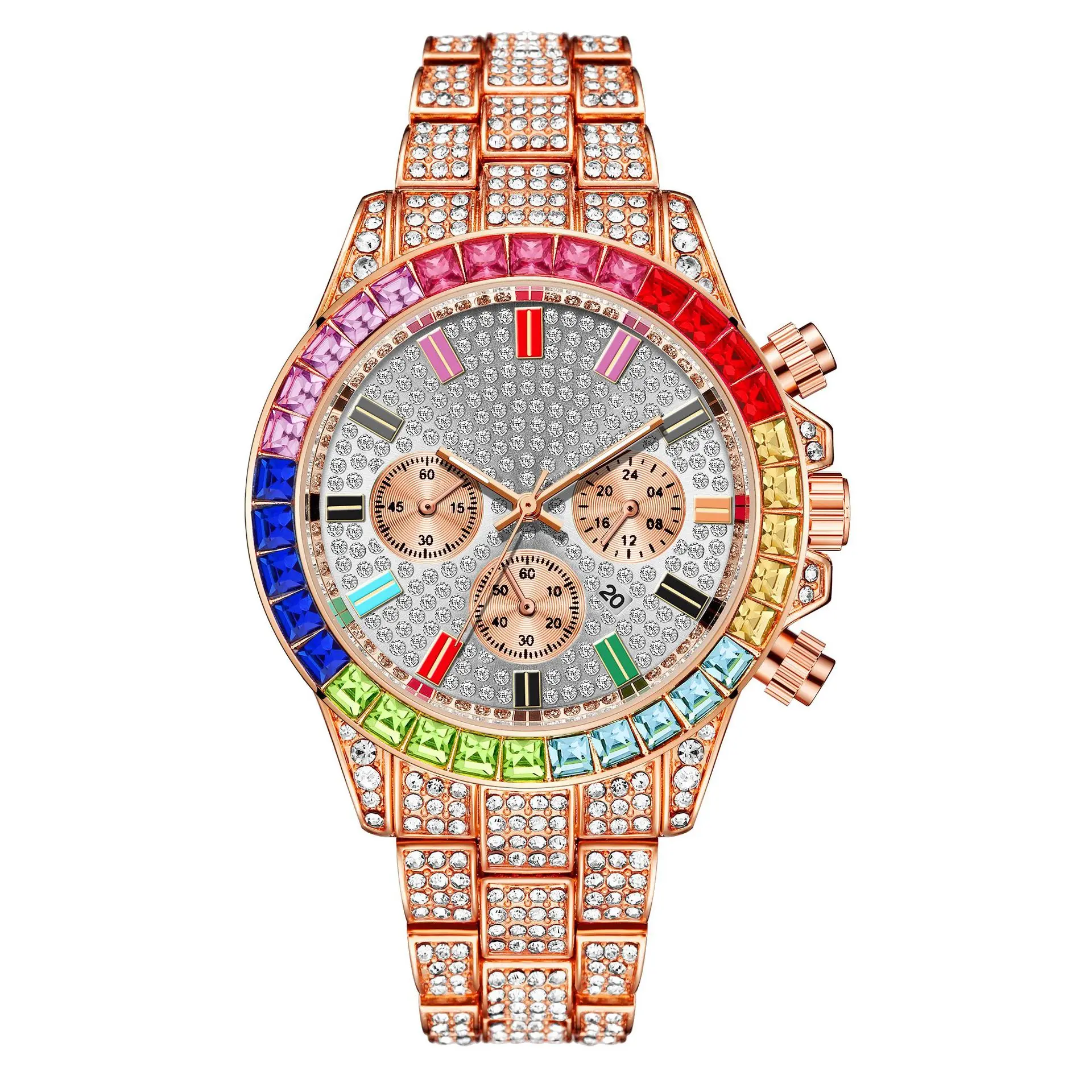 Shifenmei Luxury Male Large Size Colorful Diamond Quartz Watches Luxury Brand Men Quality Pointer Analog Watches