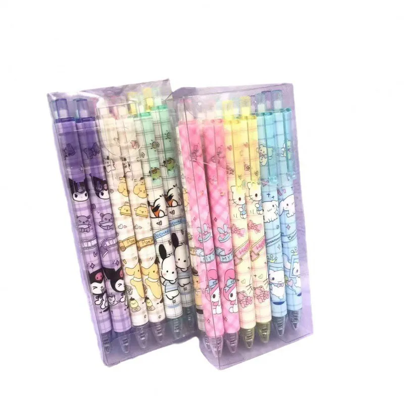 2024 Foreign trade cross-border Sanrio click pen Kurumi Pacha dog big ear dog water pen Melody pudding dog neutral pen