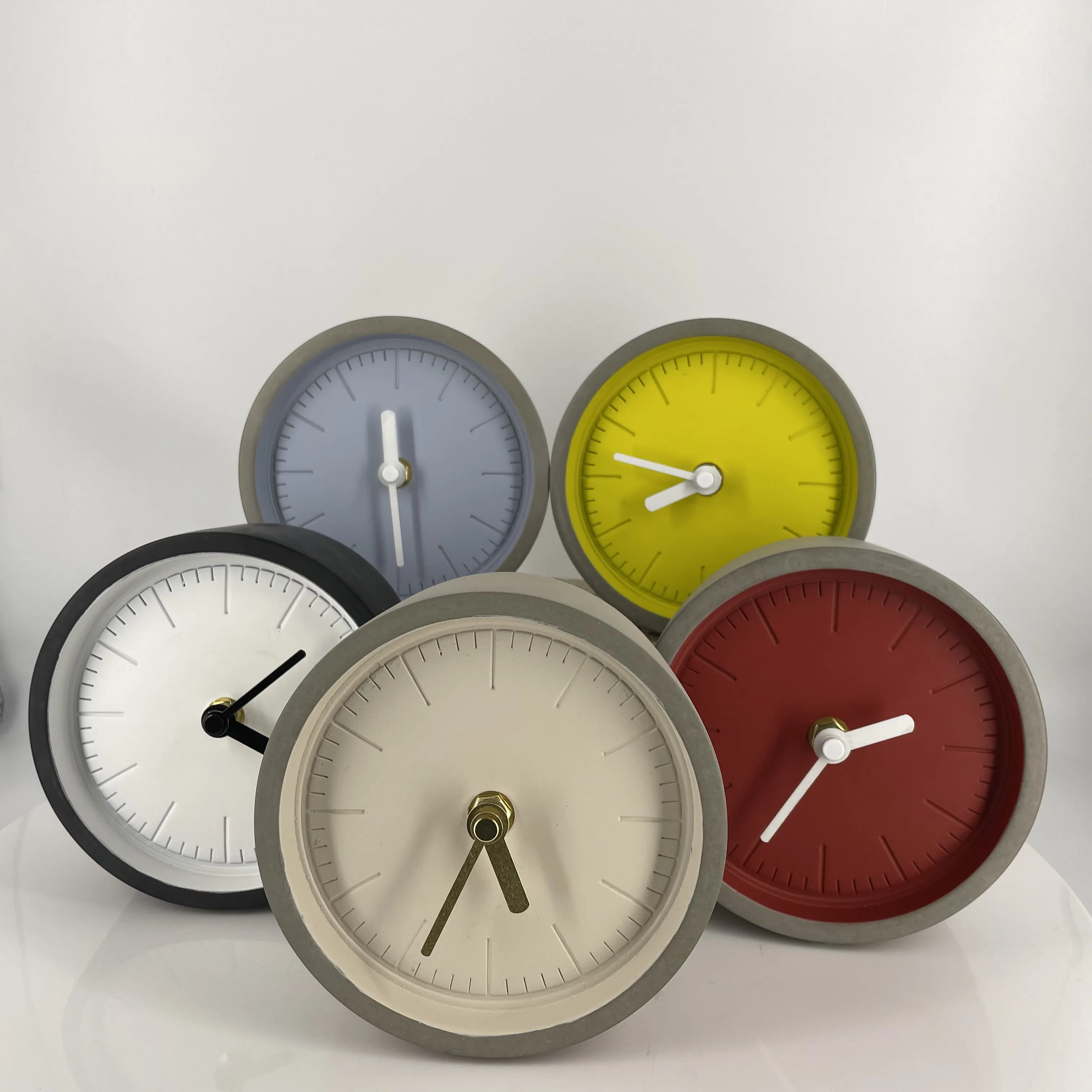 Concrete Desk Colorful Clock for home decoration