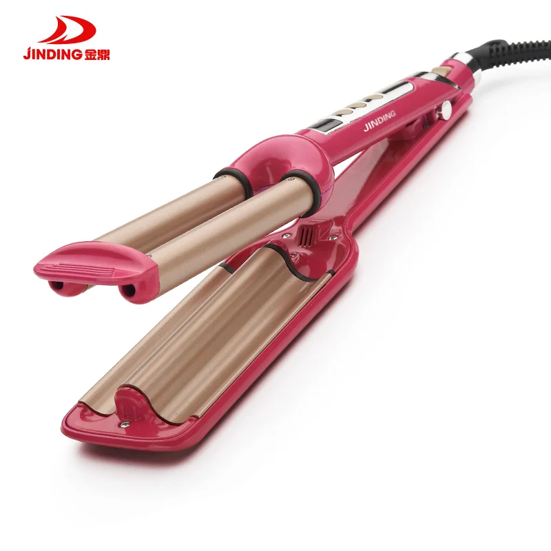 Deep Waver Ceramic Coating 3 Triple Barrel Hair Curler Curling Iron