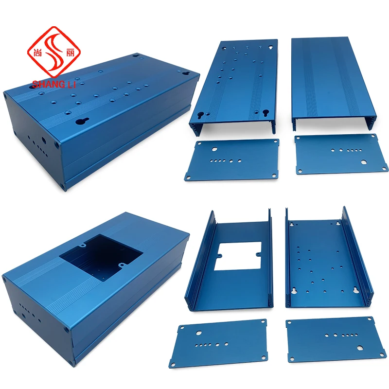 Shangli Desktop Housing Case aluminum extrusion case custom electronic box aluminum extruded pcb enclosure