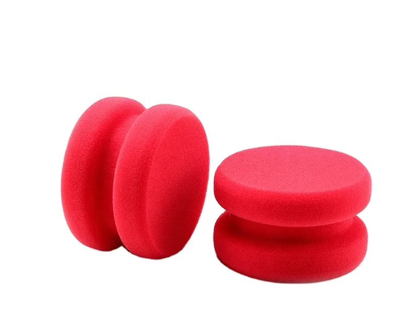 Hot Sell Car Care Products Red Yo-yo Shape Tire Dressing Foam Sponge Applicator