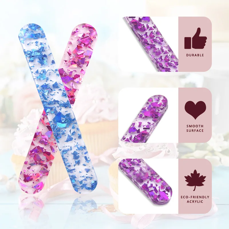 Acrylic Color Scrub Cakesicle Sticks Parent-child DIY Ice Cream Stick Popsicle Craft Model Tool Cupcake Toppers
