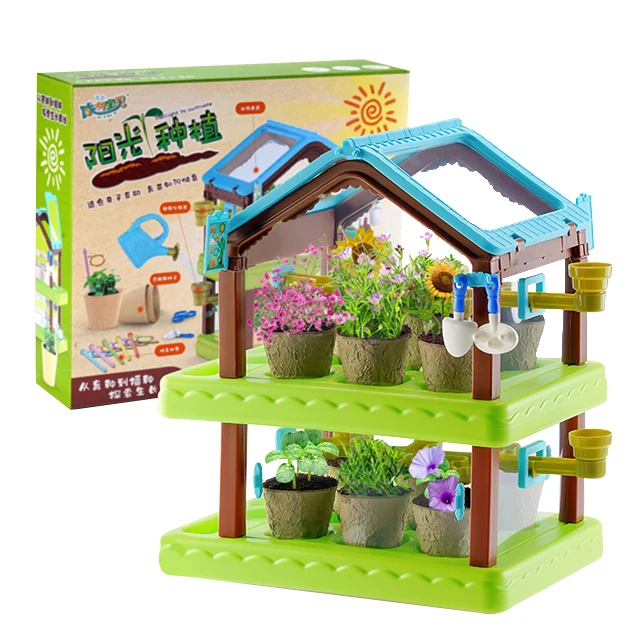 Small Garden Growing Plant Observation Experimental STEM Educational Toys DIY Science Kit Toy Farm House For Kids