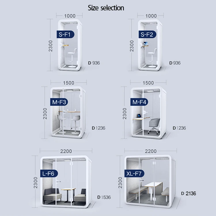 Modern design office meeting booth seating pods Soundproof Meeting room fast assemble sound acoustic office pods