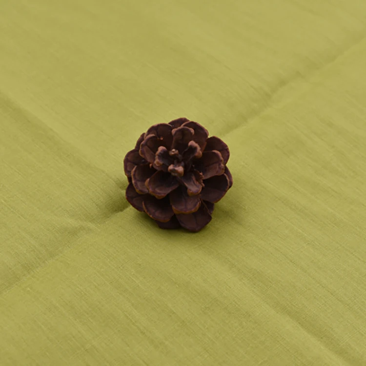 Wholesale customized woven summer comfortable breathable gauze 50% ramie 50% cotton yarn ramie/cotton fabric for dresses