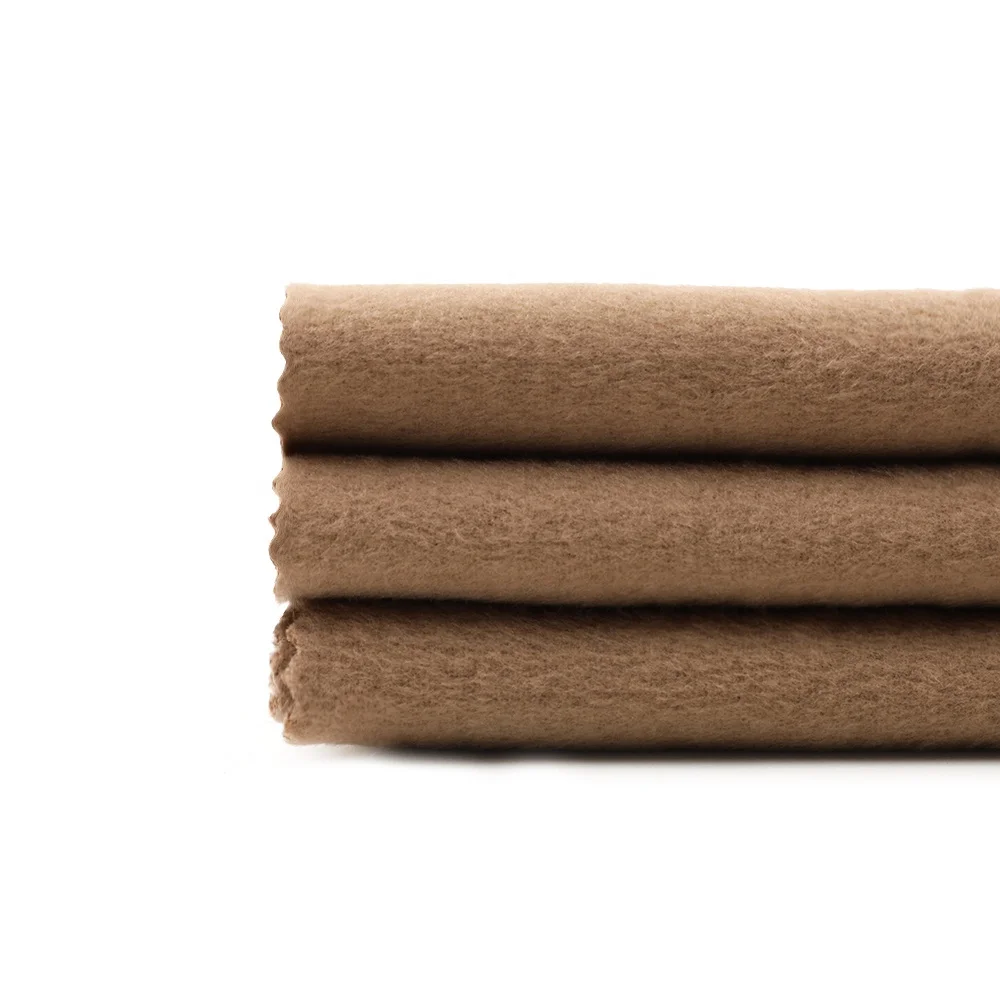 Make to order  fashionable design double brush velour finish woven polyester viscose elastane fabric for long coats