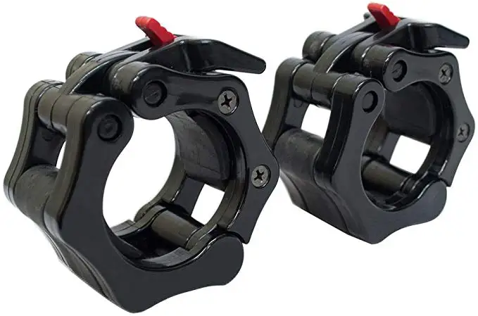 DW SPORTS Gym Barbell Collars fits 2inch/50mm Dumbbell Bar Clamps Weight Lifting Quick Release Lock