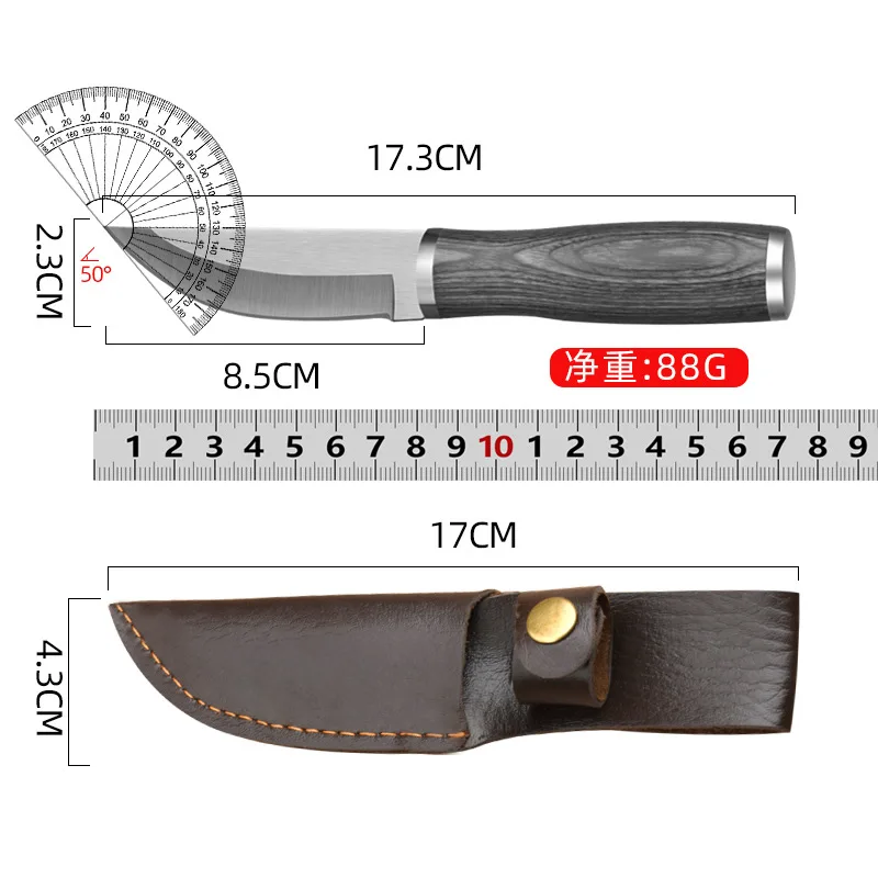 Mongolian Hand Meat Knife Portable Outdoor Camping Multi-Purpose Boning Knife Home Fruit and Mutton Meat Cutting Knife