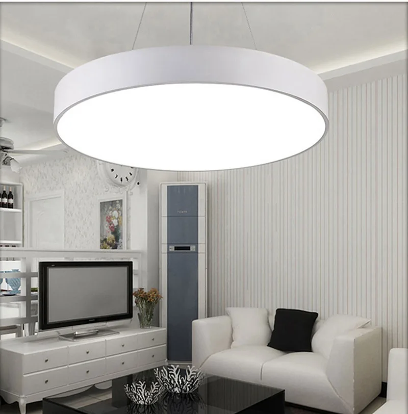 Surface Mount DALI Control Tunable White LED Panel Round Pendant Light 2700K~5700K DALI Dimmable Round Hanging Suspension Light