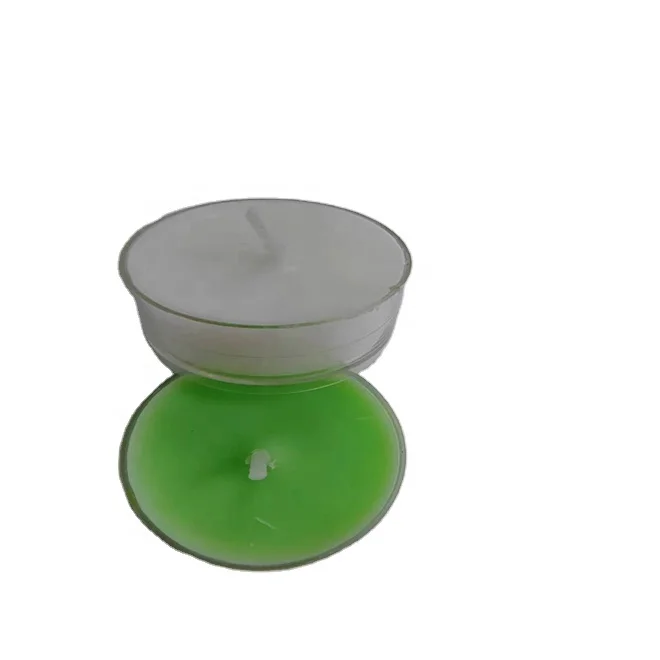 100% Natural White Beeswax Tealight Candles in Clear Plastic Cups 4 Hours Burn time Pack of 24