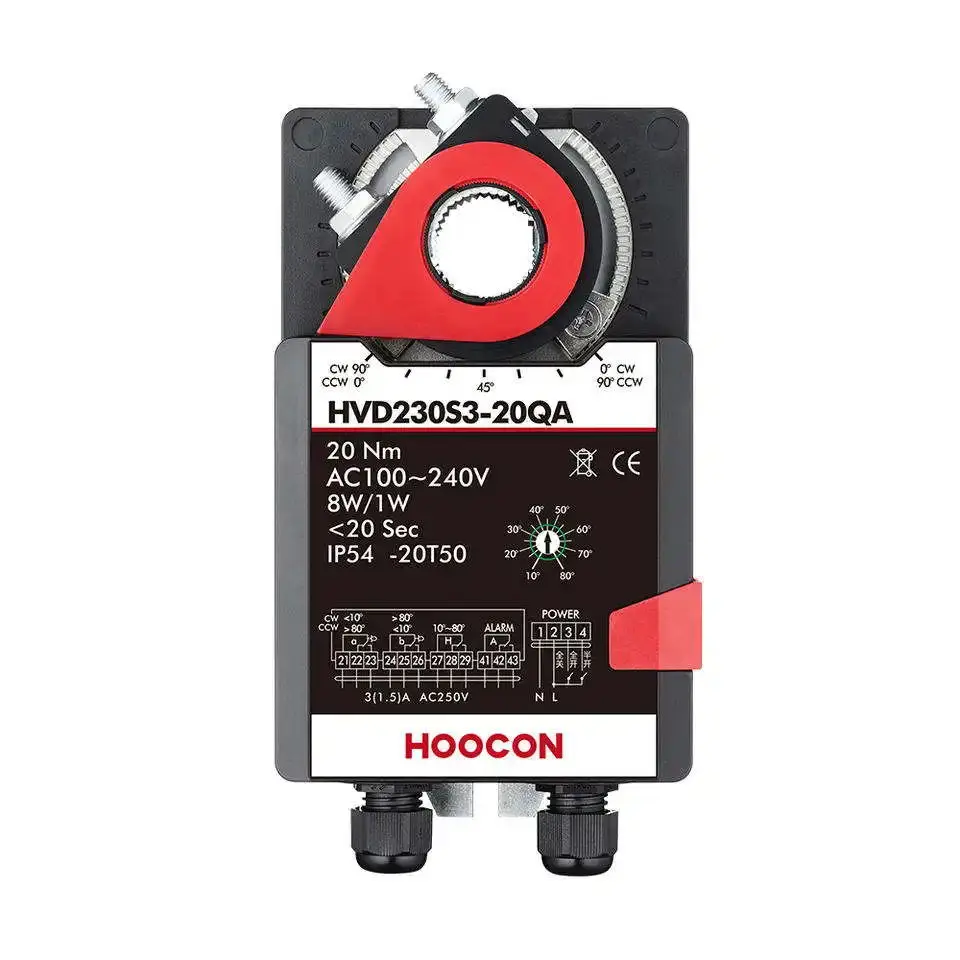 HVAC System Motorized Fast Running Damper Actuator 20Nm 24V Control Actuator for Sale