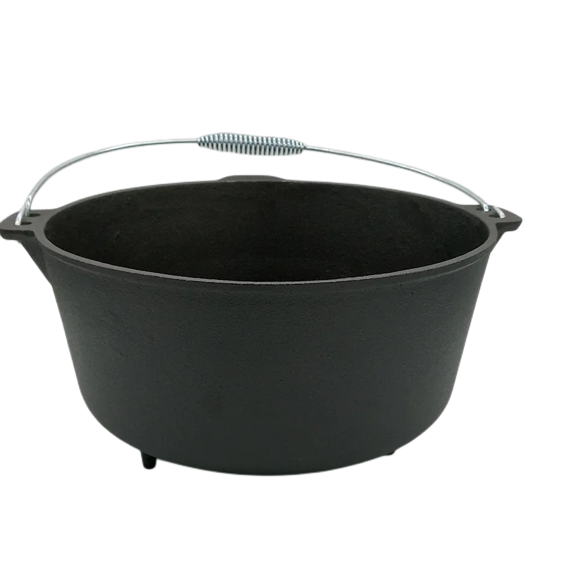 Auplex Hot Sale Product Cast Iron Three Legs Dutch Pot Easy to Carry for BBQ