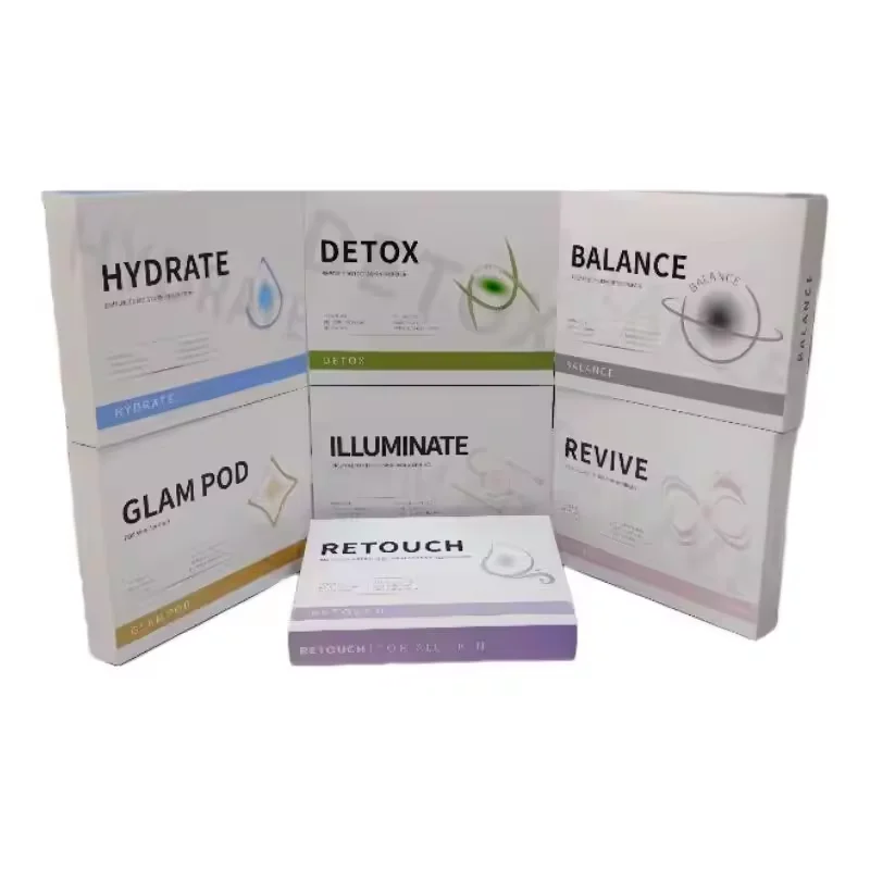 7 Kinds of Oxygen pods for glow skin facial massage skin rejuvenation resurfacing brighten rich bubble oxy gel capsules pod