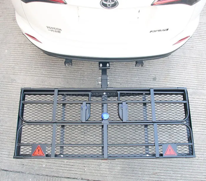 whole sale iron steel metal trailer cargo carrier hitch mount rear luggage rack for RV truck SUV van and other vehicles