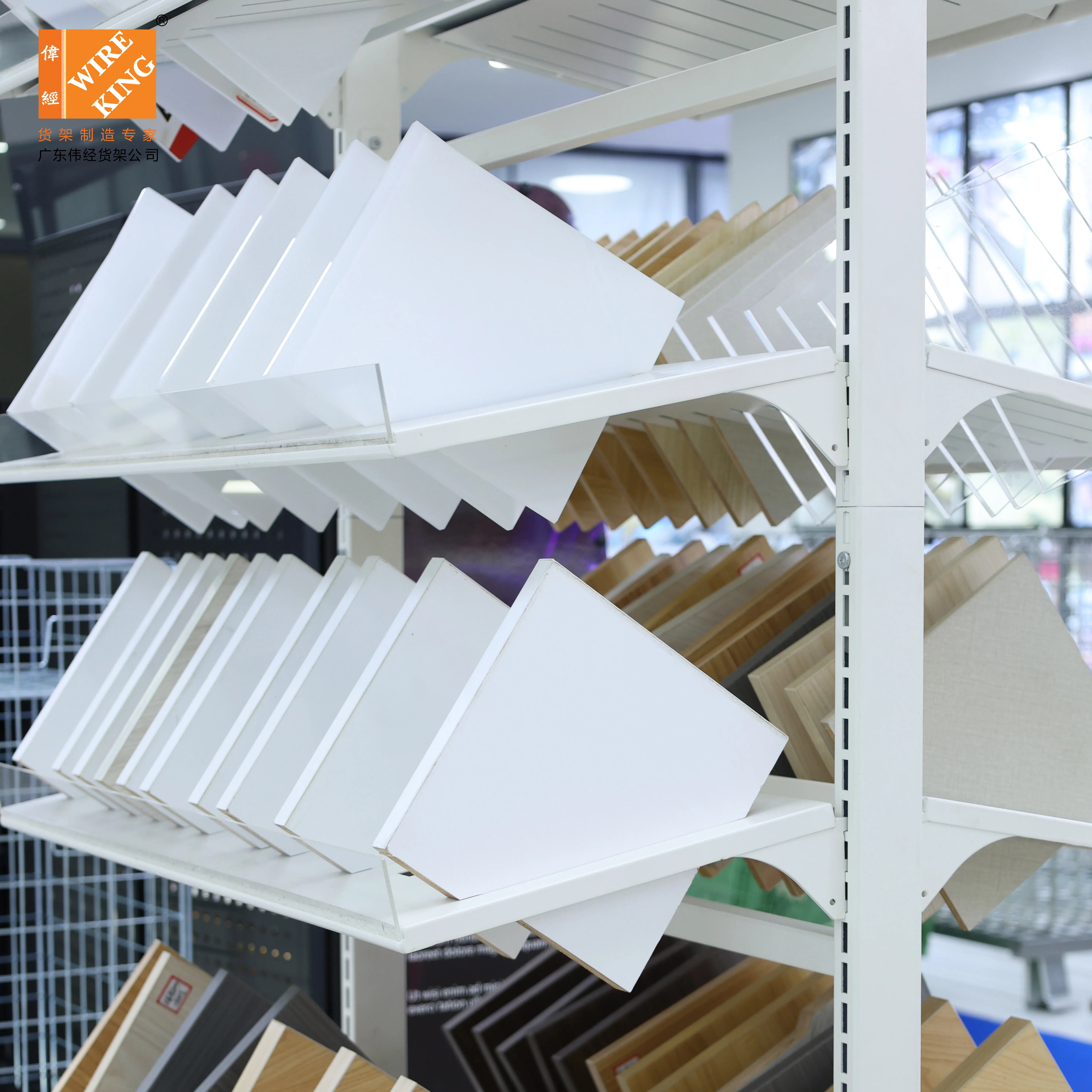 Sample Slate Tile Stone Boards Sample Display Shef  Movable Sample Color Palette Display Rack