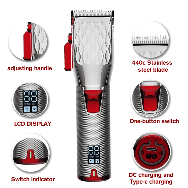 Индивидуальные цветные профессиональные перезаряжаемые беспроводные парикмахерские машинки для стрижки волос триммер
