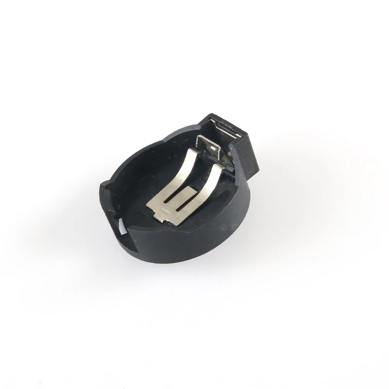 Manufacturer High Quality CR2450 3V Coin Button Battery box Black Container with the 2 Pin PCB Mount