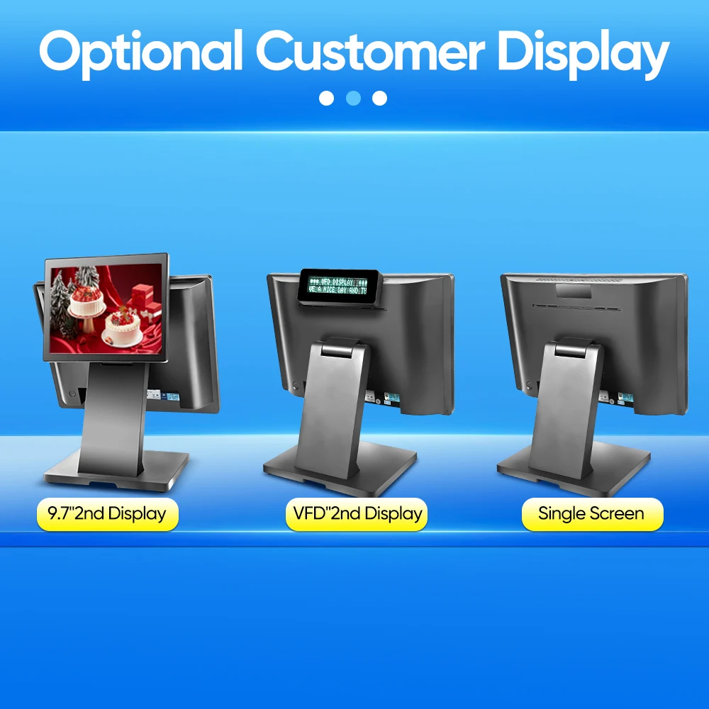 FYJ F2-5 15' All In One OEM Android Windows Cash Register Payment All-in-One Desktop PC Business Cash Register Pos System