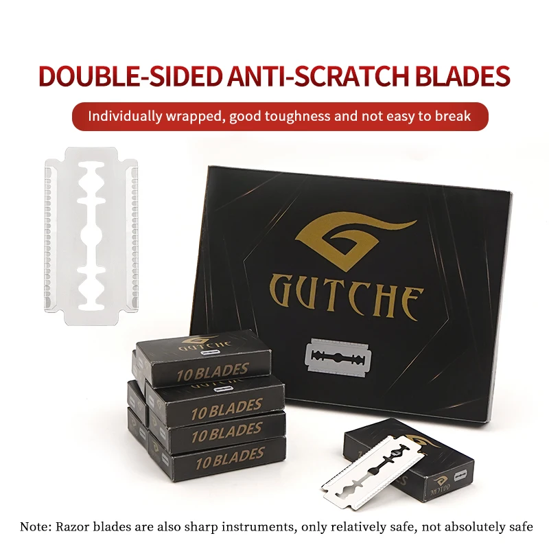Replaceable Blade with Guard for Razor 74 Anti-Scratch Blades Stainless Steel Double Edge Blade