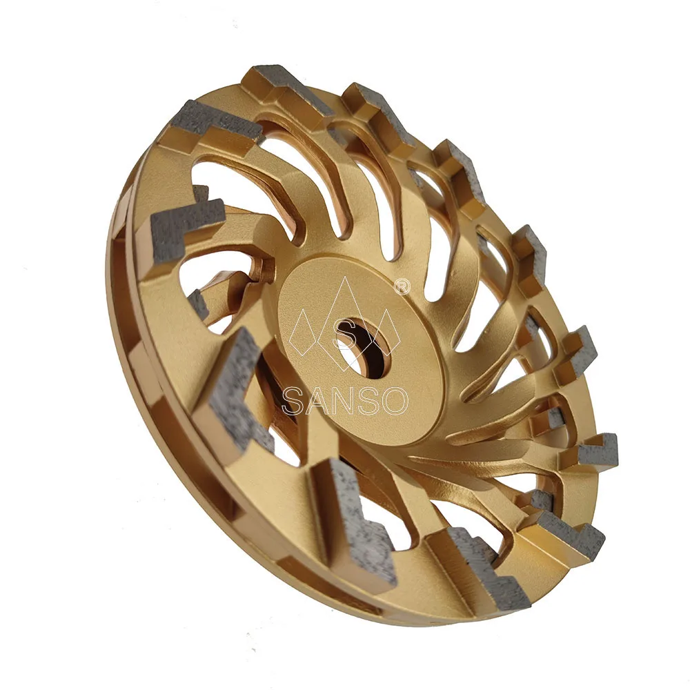 100mm 125mm 150mm 180mm Sanso cup shaped angle grinder diamond grinding wheel for granite marble concrete