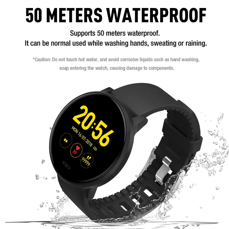  Custom CE rohs кровяное Спортивное давление Водонепроницаемый Фитнес android reloj inteligente монитор сердечного ритма круглые умные