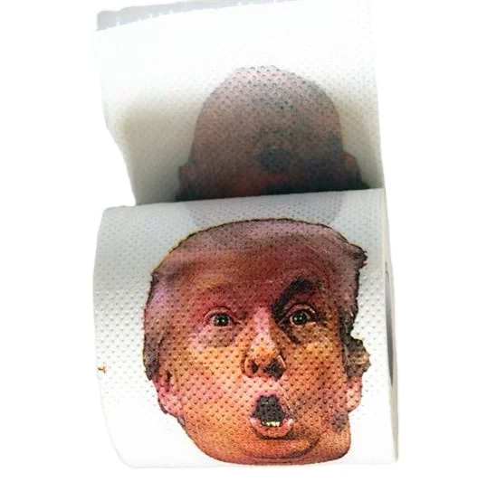 Рулон туалетной бумаги под заказ с принтом Трампа оптовая продажа рулонов jumbo 2/3ly 10*10 см рулон из натуральной