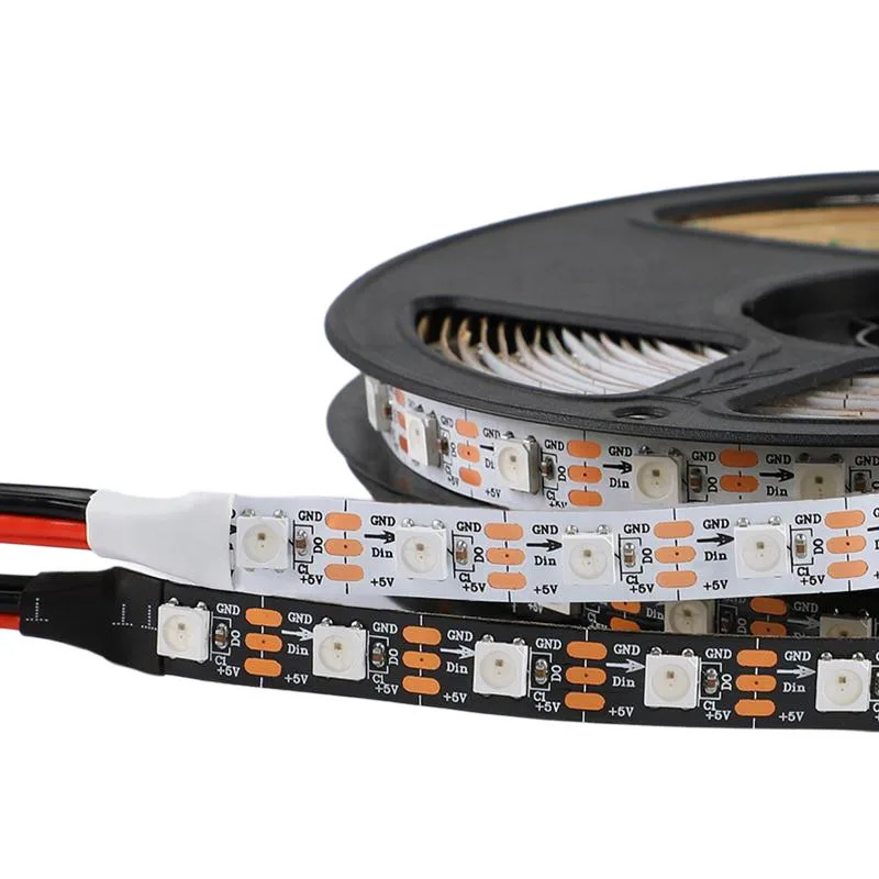 WS2812B addressable digital pixel magical strip light DC5V 10mm 60LEDs/meter rgbic  for Project decoration