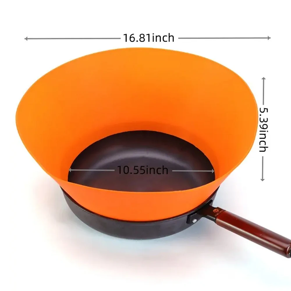 Kitchen frywall splatter guard proof baffle cover oil splatter guard shield barrier anti oil silicone fry wall for pot cooking