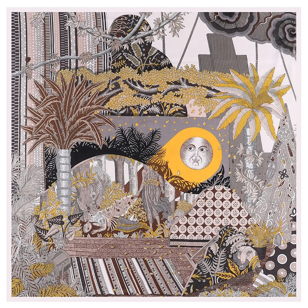 ladies shawl silk scarfs for women stylish super soft digital print cozy luxury extra wide long custom